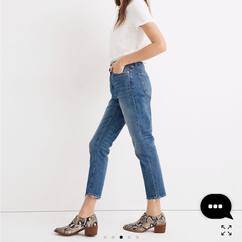 Madewell high rise slim crop boyjean